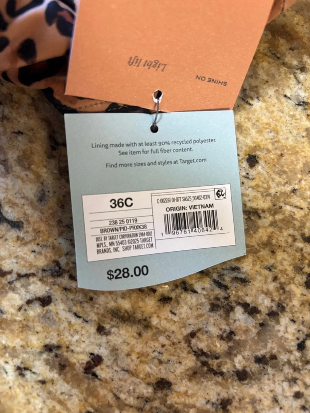 NWT- Size 36C Shade & Shore Women's Leopard Print Underwire Push-Up Bikini Top - Picture 4 of 4